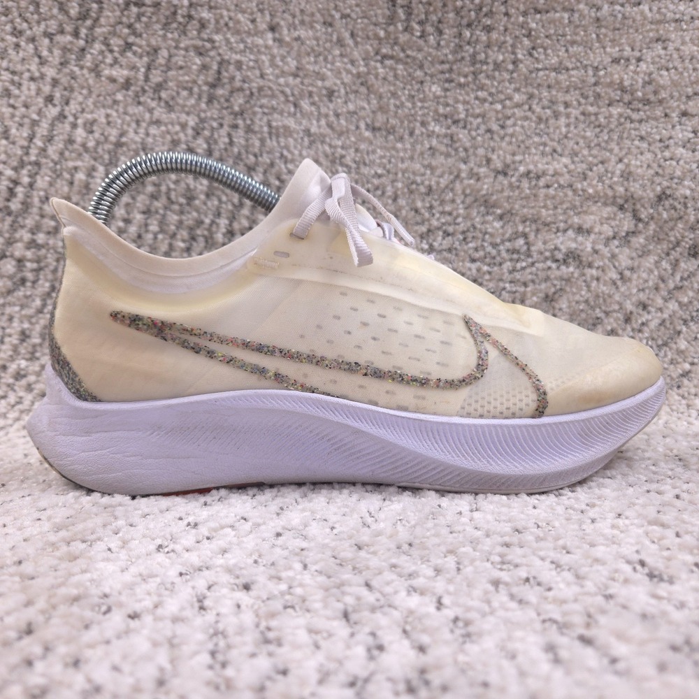 Nike Zoom Fly 3 AW Women Size 9.5 Running Racing Sneakers White Lava Glow Shoes